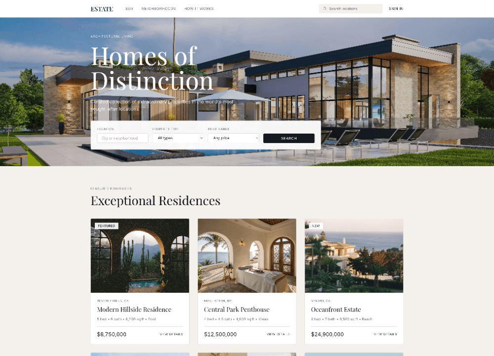 Luxury Real Estate | Architectural Living