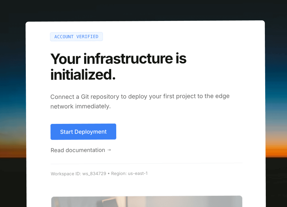 Vercel-Inspired Welcome Email Template