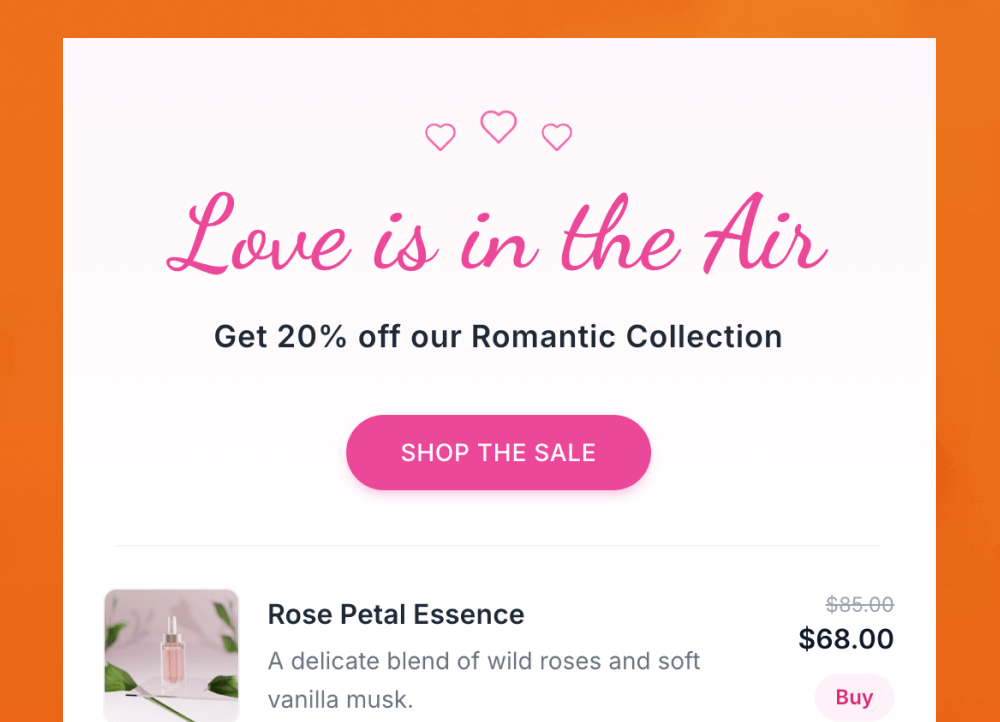 Minimal Pink Seasonal Promo Email Template