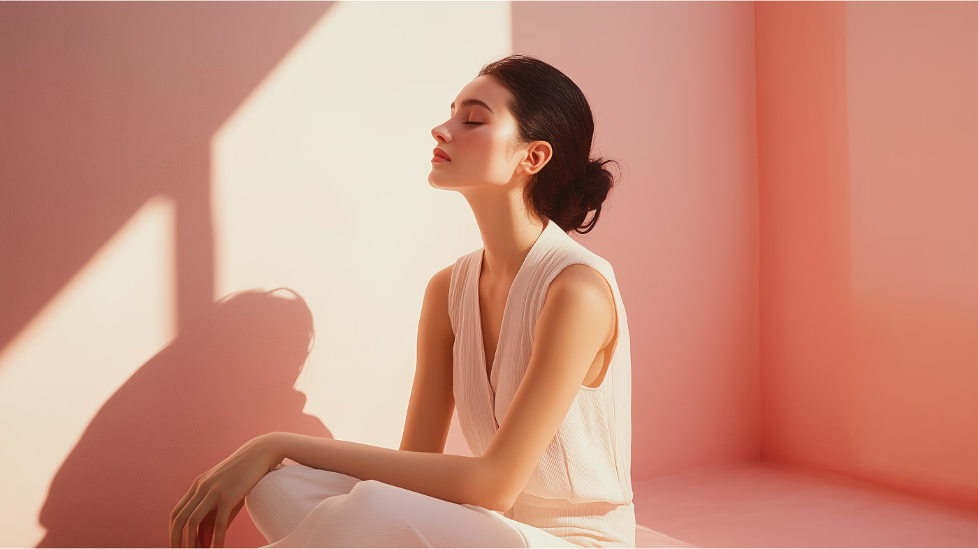 Portrait of practitioner in calm light