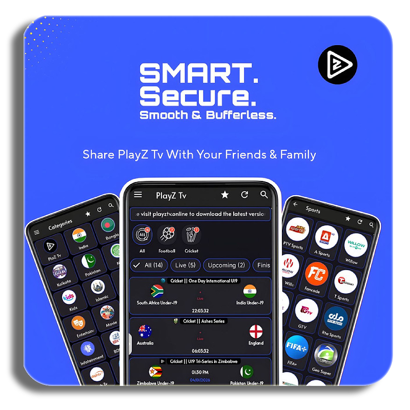 PlayZ TV mobile mockup